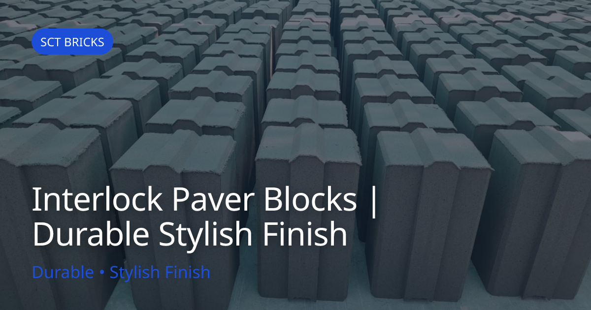 Interlock Bricks in Erode | High-Strength Construction Materials | SCT ...